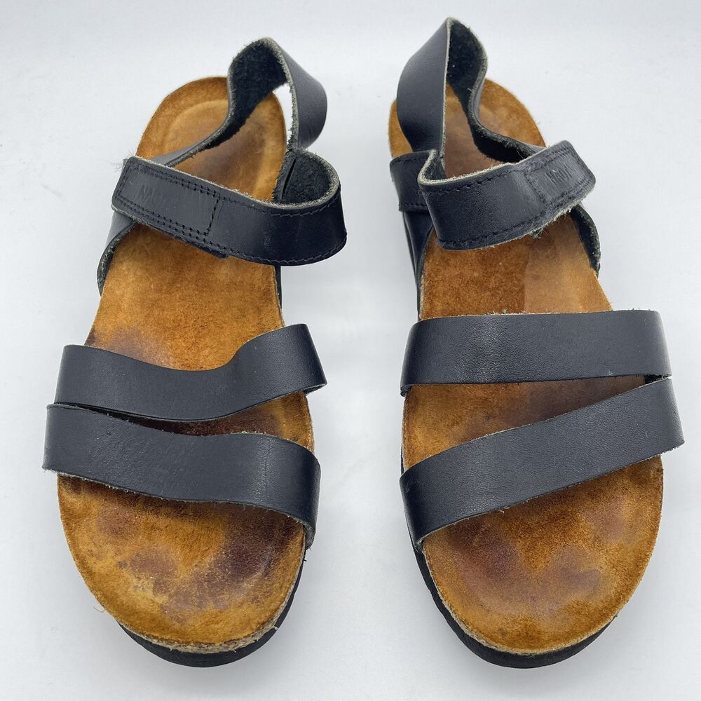 NAOT Kayla Israeli Sandals Women's US 8 / 39 Black Leather GorpCore Outdoors - Picture 3 of 16